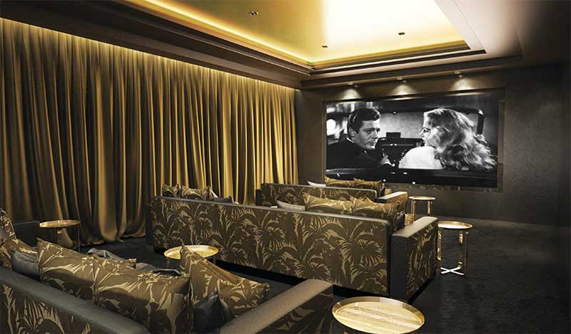 The resident's cinema at Damac Tower