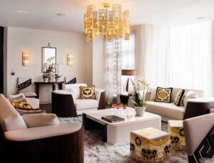 Lounge area in a Damac Tower apartment