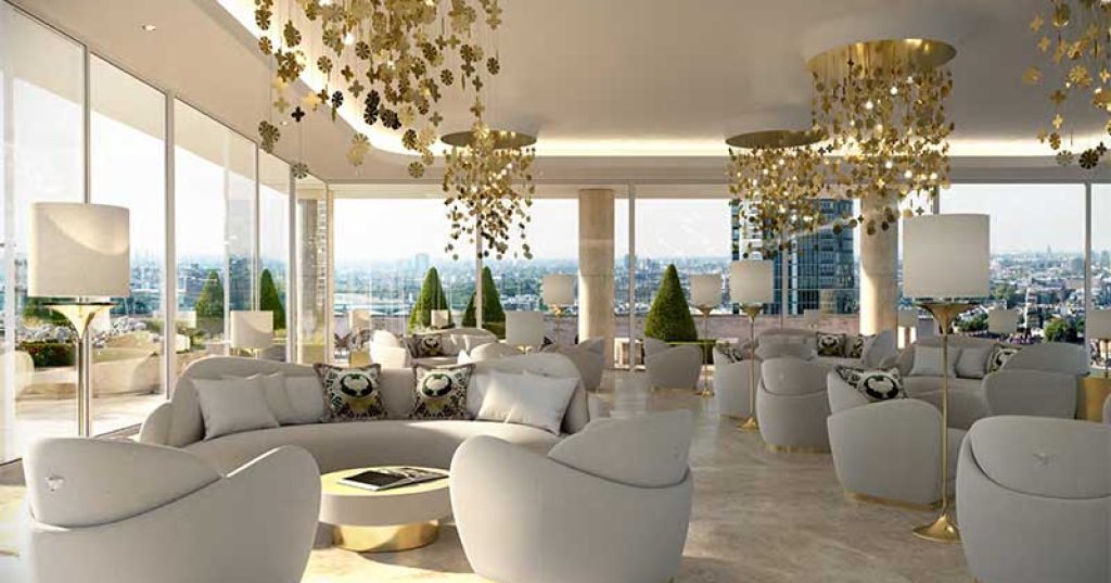 The resident's lounge at Damac Tower